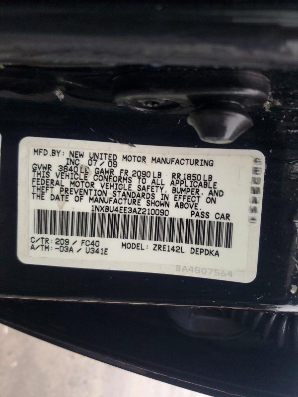 Продаж на аукціоні авто 2010 Toyota Corolla, vin: 1NXBU4EE3AZ210090, номер лоту: 79282515