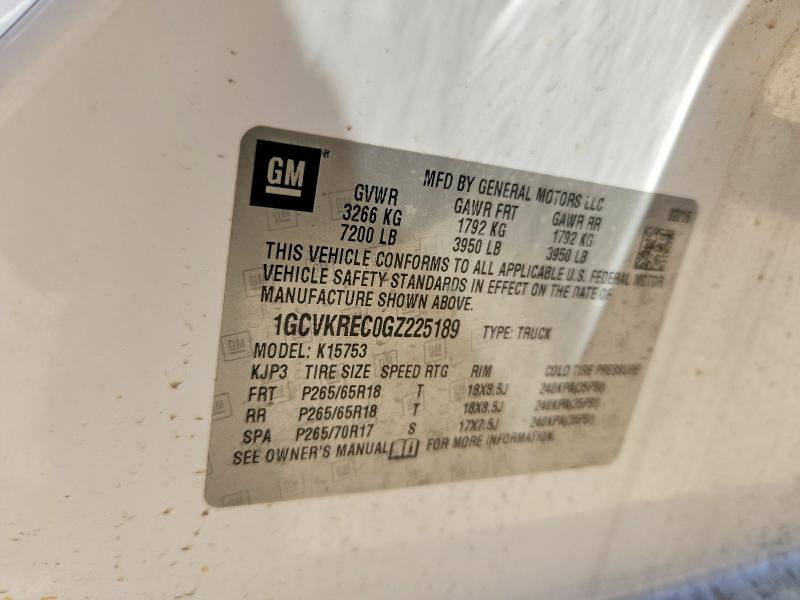 76936755 :رقم المزاد ، 1GCVKREC0GZ225189 vin ، 2016 Chevrolet Silverado مزاد بيع