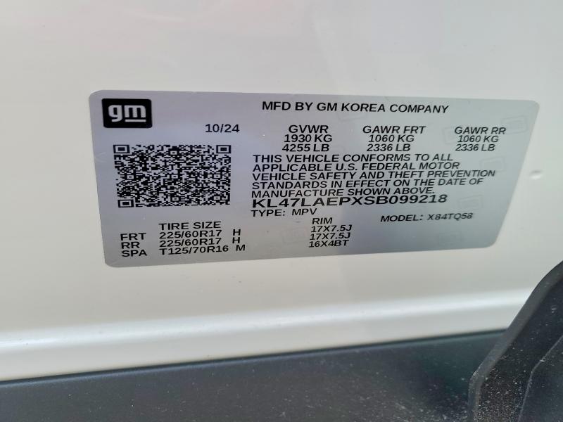 77115935 :رقم المزاد ، KL47LAEPXSB099218 vin ، 2025 Buick Envista مزاد بيع