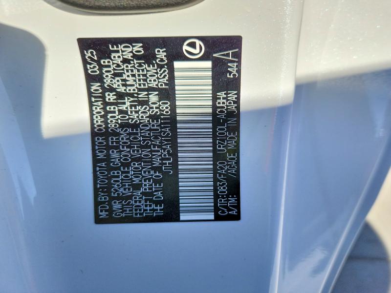 75740135 :رقم المزاد ، JTHLP5AY1SA111680 vin ، 2025 Lexus Lc مزاد بيع