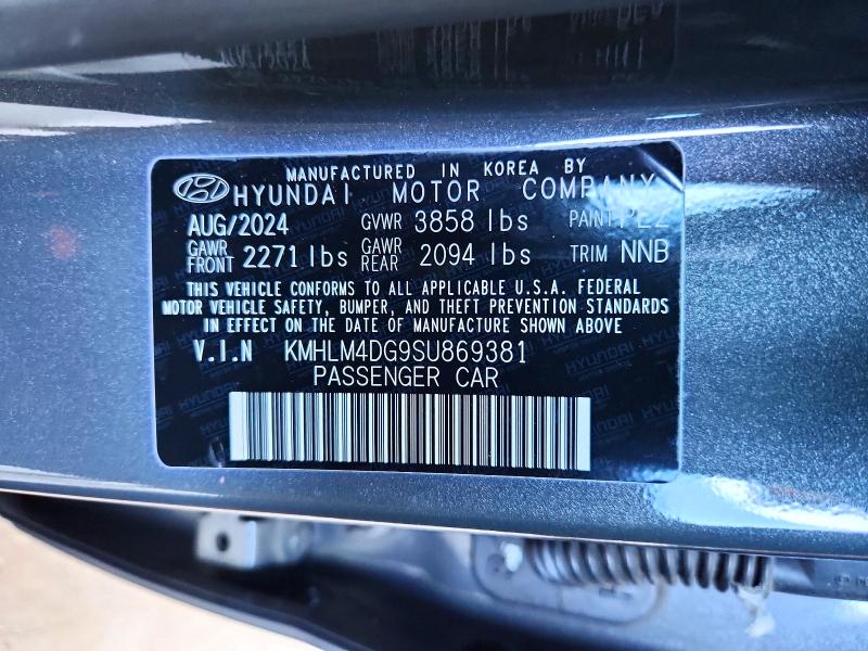 Aukcja sprzedaży 2025 Hyundai Elantra, vin: KMHLM4DG9SU869381, numer aukcji: 76860795