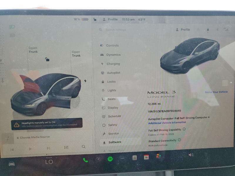 Продажа на аукционе авто 2025 Tesla Model 3, vin: 5YJ3E1EA0SF900049, номер лота: 76849865