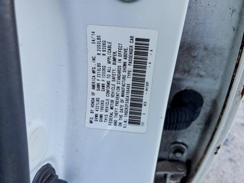 Aukcja sprzedaży 2014 Honda Accord, vin: 1HGCR2F58EA198489, numer aukcji: 77654435