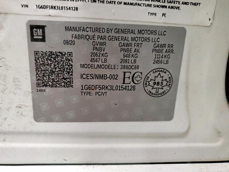 Продаж на аукціоні авто 2020 Cadillac Ct4, vin: 1G6DF5RK3L0154128, номер лоту: 76140155