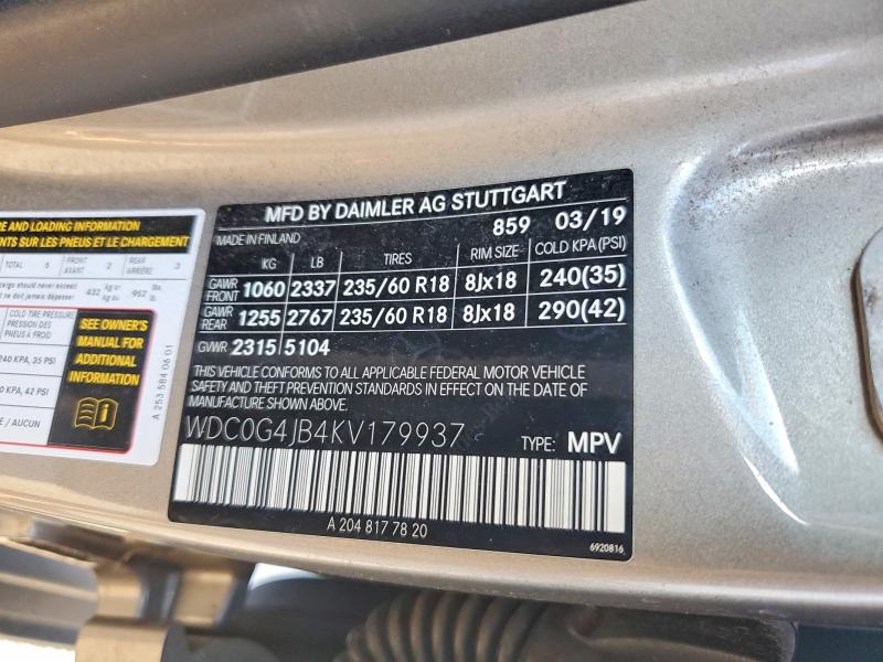 Продаж на аукціоні авто 2019 Mercedes-benz Glc, vin: WDC0G4JB4KV179937, номер лоту: 77788635
