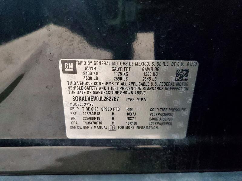 Aukcja sprzedaży 2018 Gmc Terrain, vin: 3GKALVEV0JL262767, numer aukcji: 74923845