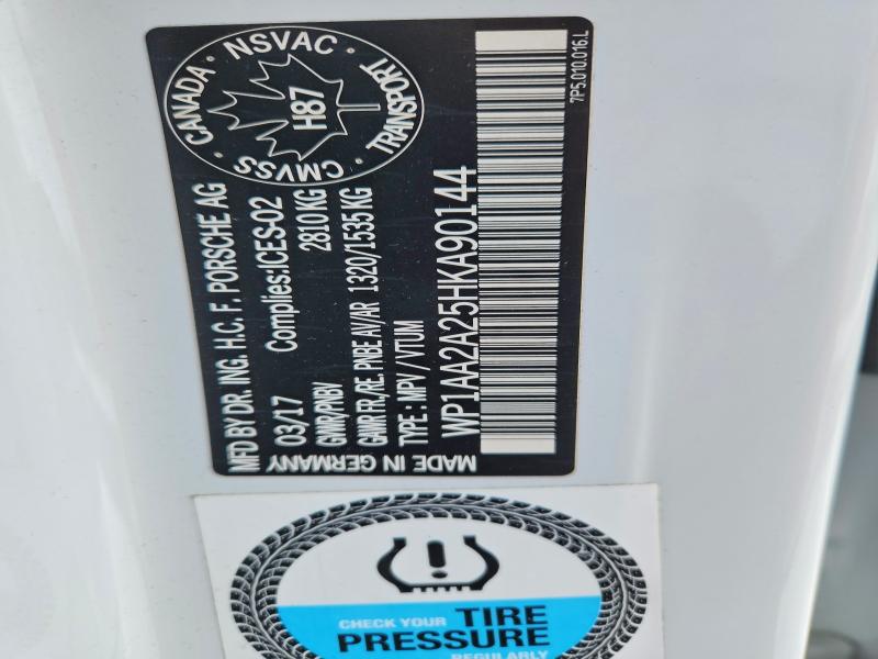 Продажа на аукционе авто 2017 Porsche Cayenne, vin: WP1AA2A25HKA90144, номер лота: 76139345