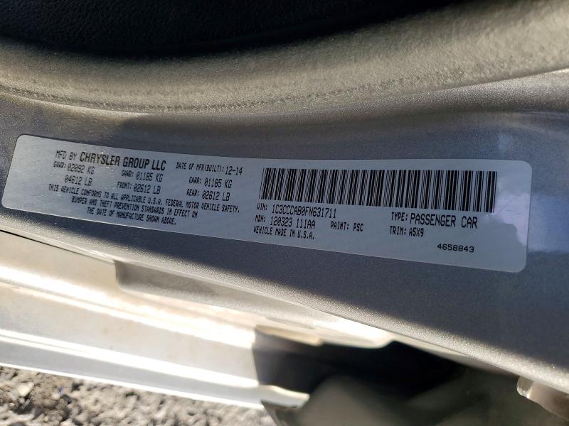 2015 Chrysler 200 მანქანა იყიდება აუქციონზე, vin: 1C3CCCAB0FN631711, აუქციონის ნომერი: 78620905