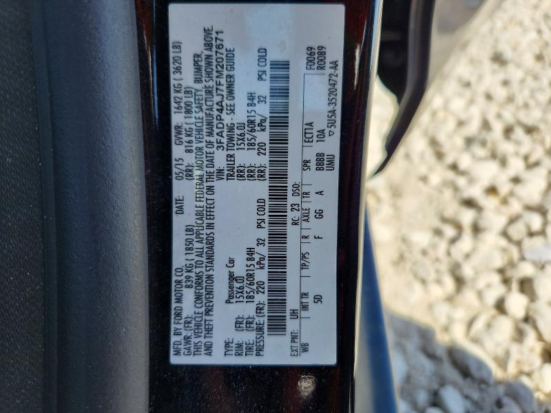 Aukcja sprzedaży 2015 Ford Fiesta, vin: 3FADP4AJ7FM207671, numer aukcji: 78085835