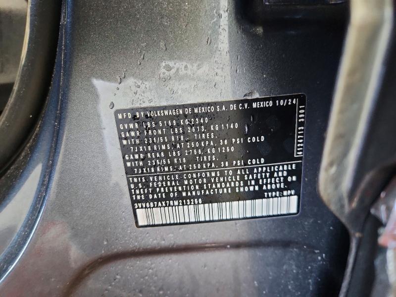 79197785 :رقم المزاد ، 3VV6B7AX7RM213256 vin ، 2024 Volkswagen Tiguan مزاد بيع