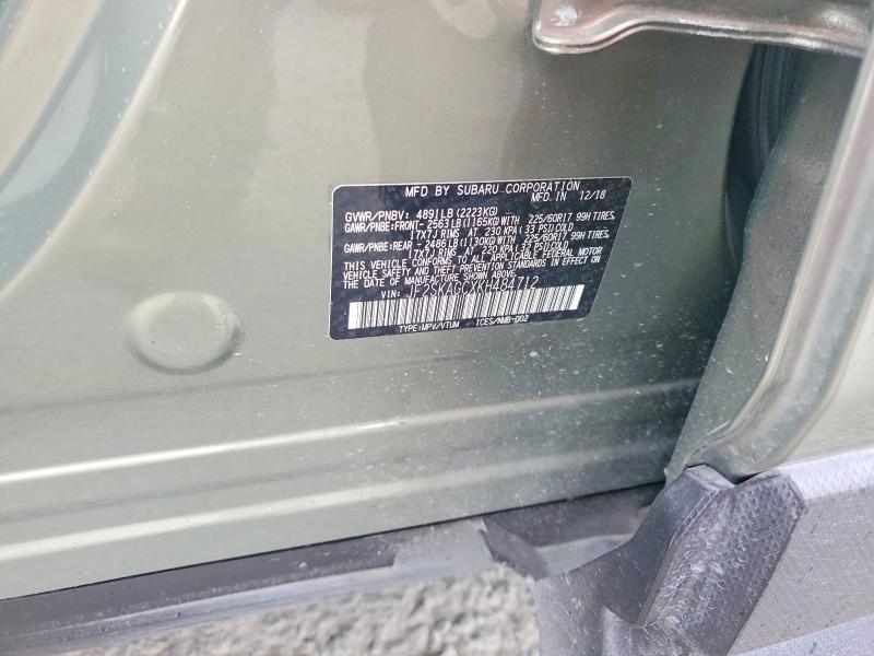2019 Subaru Forester მანქანა იყიდება აუქციონზე, vin: JF2SKAGCXKH484712, აუქციონის ნომერი: 77069215
