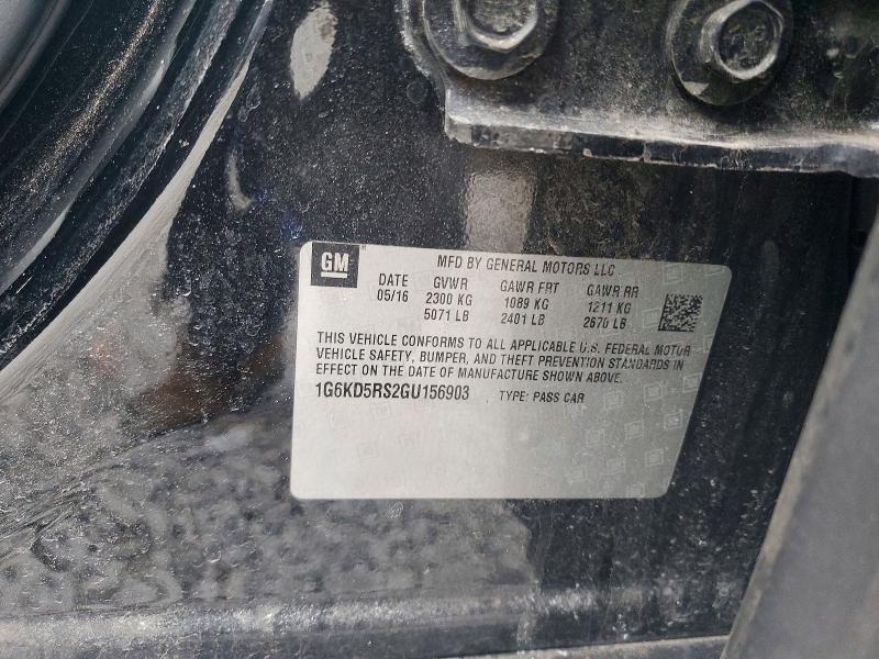 Продаж на аукціоні авто 2016 Cadillac Ct6, vin: 1G6KD5RS2GU156903, номер лоту: 78737325