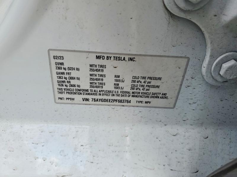 2023 Tesla Model Y მანქანა იყიდება აუქციონზე, vin: 7SAYGDEE2PF683764, აუქციონის ნომერი: 77809535