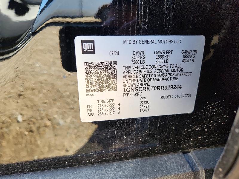 77745805 :رقم المزاد ، 1GNSCRKT0RR329244 vin ، 2024 Chevrolet Tahoe مزاد بيع