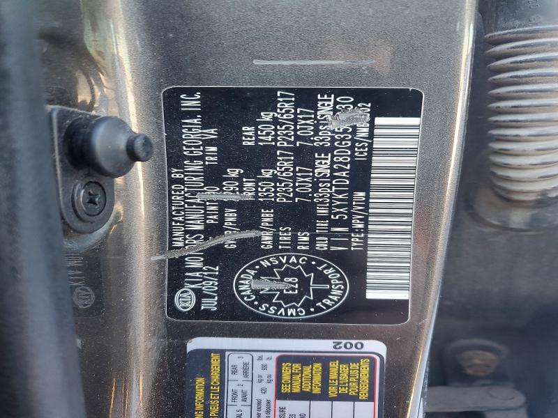 Продажа на аукционе авто 2013 Kia Sorento Lx, vin: 5XYKTDA28DG353030, номер лота: 75290355