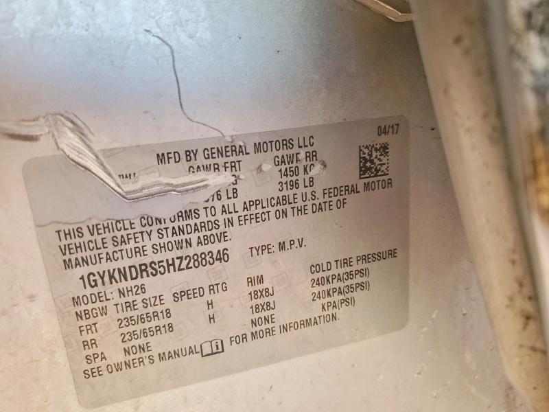 Aukcja sprzedaży 2017 Cadillac Xt5, vin: 1GYKNDRS5HZ288346, numer aukcji: 75259345