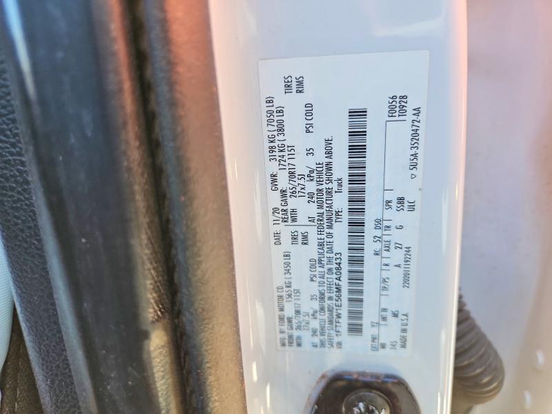 Продажа на аукционе авто 2021 Ford F150, vin: 1FTFW1E56MFA08433, номер лота: 77504385