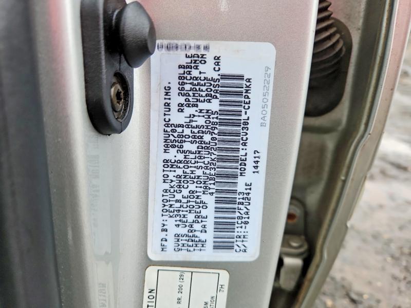 77113265 :رقم المزاد ، 4T1BE32K72U079815 vin ، 2002 Toyota Camry مزاد بيع