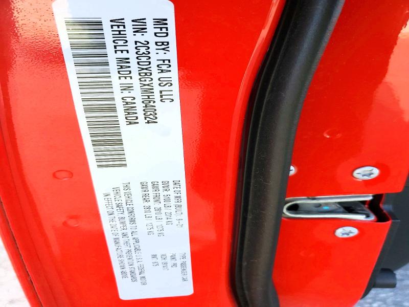 Aukcja sprzedaży 2021 Dodge Charger, vin: 2C3CDXBGXMH640324, numer aukcji: 78631425