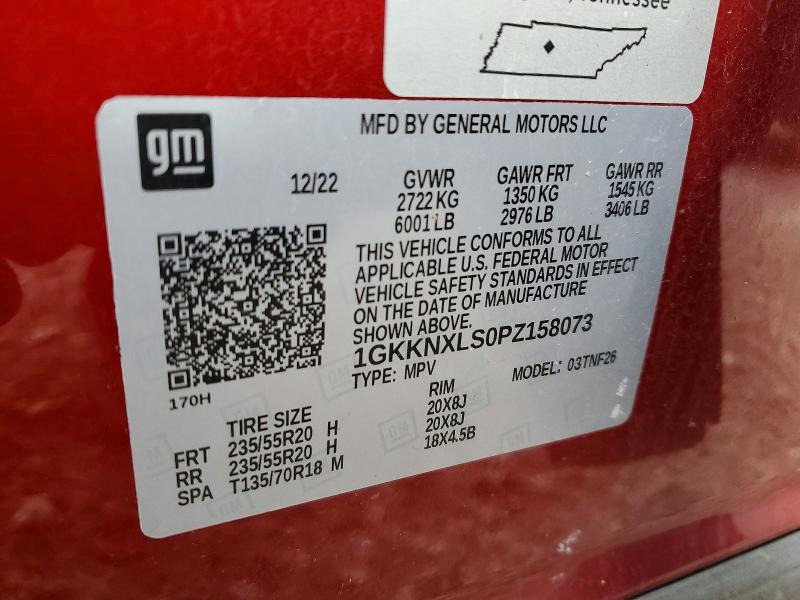 75934805 :رقم المزاد ، 1GKKNXLS0PZ158073 vin ، 2023 Gmc Acadia مزاد بيع