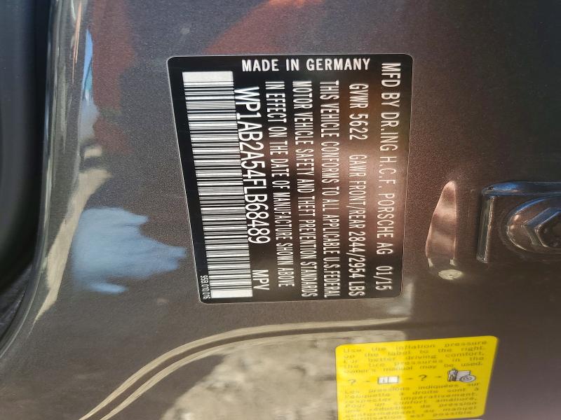 77730595 :رقم المزاد ، WP1AB2A54FLB68489 vin ، 2015 Porsche Macan مزاد بيع