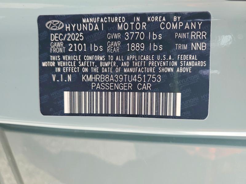 2026 Hyundai Venue მანქანა იყიდება აუქციონზე, vin: KMHRB8A39TU451753, აუქციონის ნომერი: 79160245