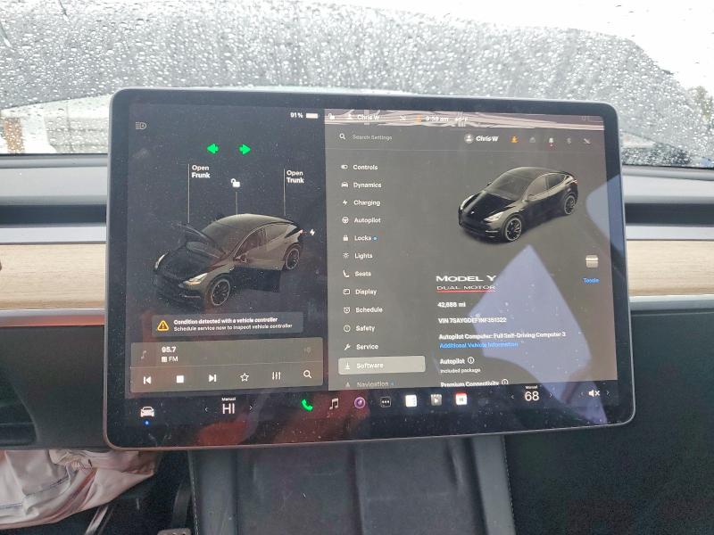Продаж на аукціоні авто 2022 Tesla Model Y, vin: 7SAYGDEF1NF351322, номер лоту: 77610595