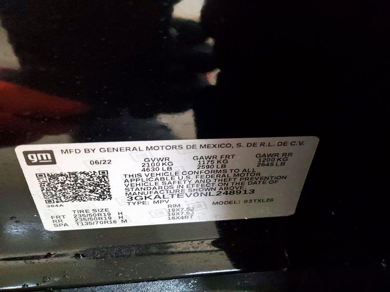 73807685 :رقم المزاد ، 3GKALTEV0NL248913 vin ، 2022 Gmc Terrain مزاد بيع