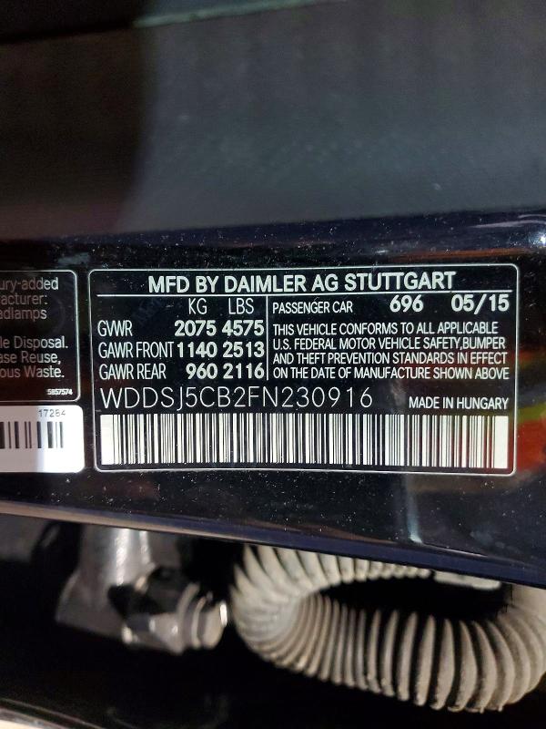 Продажа на аукционе авто 2015 Mercedes-benz Cla, vin: WDDSJ5CB2FN230916, номер лота: 77563835