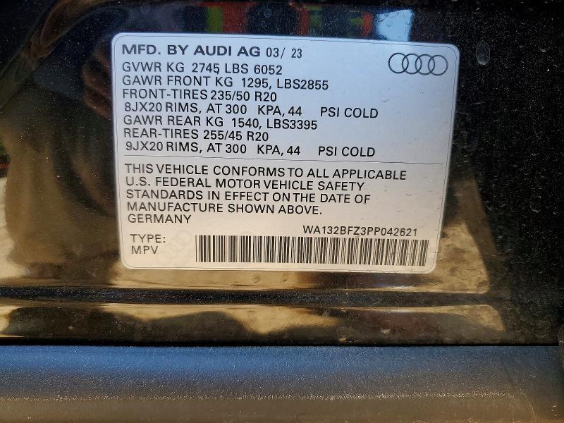 2023 Audi Q4 E-tron მანქანა იყიდება აუქციონზე, vin: WA132BFZ3PP042621, აუქციონის ნომერი: 75914535