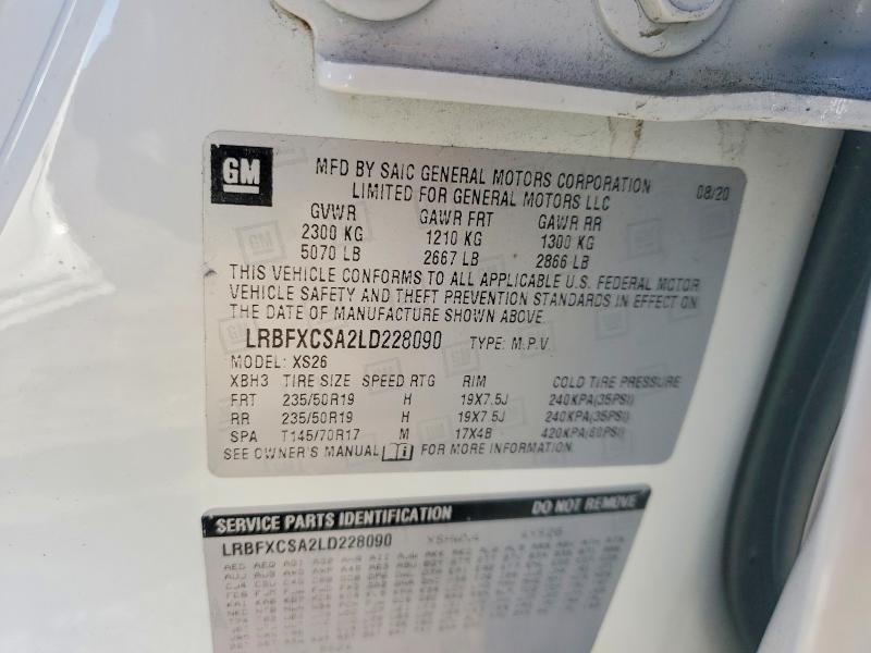 Aukcja sprzedaży 2020 Buick Envision, vin: LRBFXCSA2LD228090, numer aukcji: 75590675