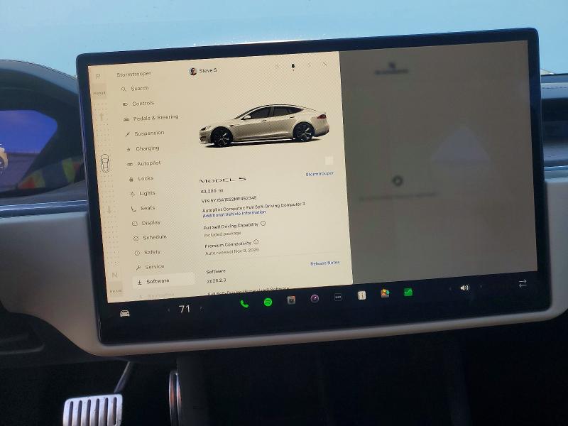 Aukcja sprzedaży 2021 Tesla Model S, vin: 5YJSA1E52MF452345, numer aukcji: 77220365