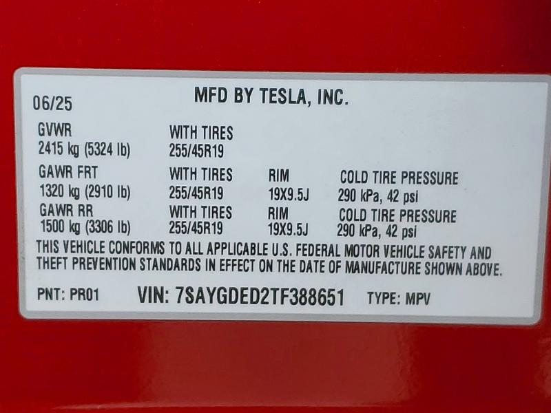 2026 Tesla Model Y მანქანა იყიდება აუქციონზე, vin: 7SAYGDED2TF388651, აუქციონის ნომერი: 75698165