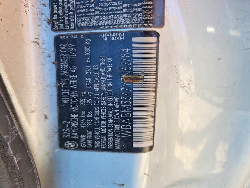 Aukcja sprzedaży 2000 Bmw 323, vin: WBABM3347YJN62784, numer aukcji: 75364335