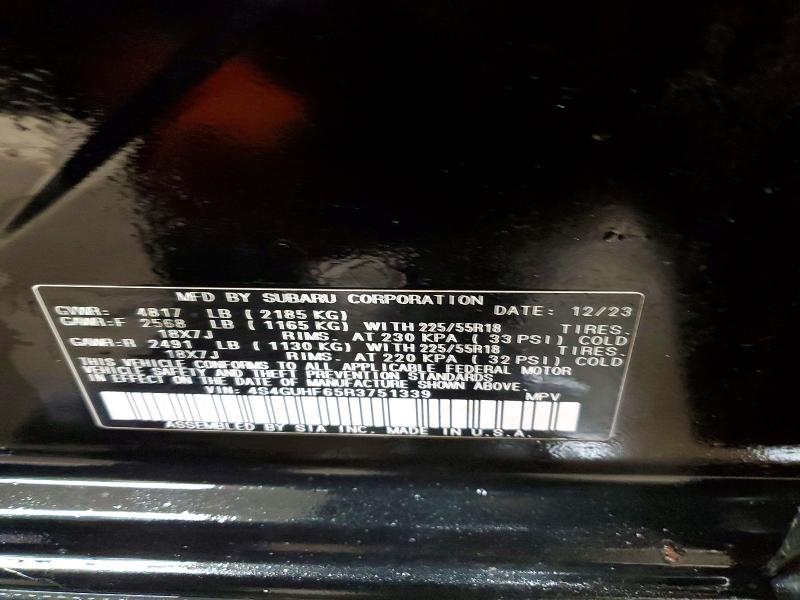 78894165 :رقم المزاد ، 4S4GUHF65R3751339 vin ، 2024 Subaru Crosstrek مزاد بيع