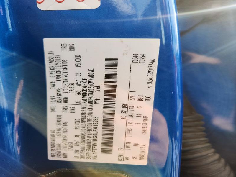 Aukcja sprzedaży 2020 Ford F150, vin: 1FTFW1RG0LFA15288, numer aukcji: 75839945