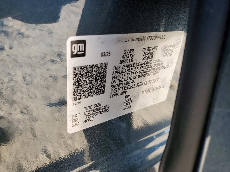 Продаж на аукціоні авто 2025 Cadillac Escalade Iq, vin: 1GYTEEKLXSU107727, номер лоту: 76794575