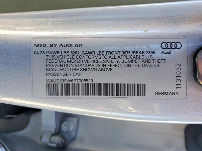 Продажа на аукционе авто 2023 Audi E-tron Gt, vin: WAUEJBFW6P7006510, номер лота: 77870165