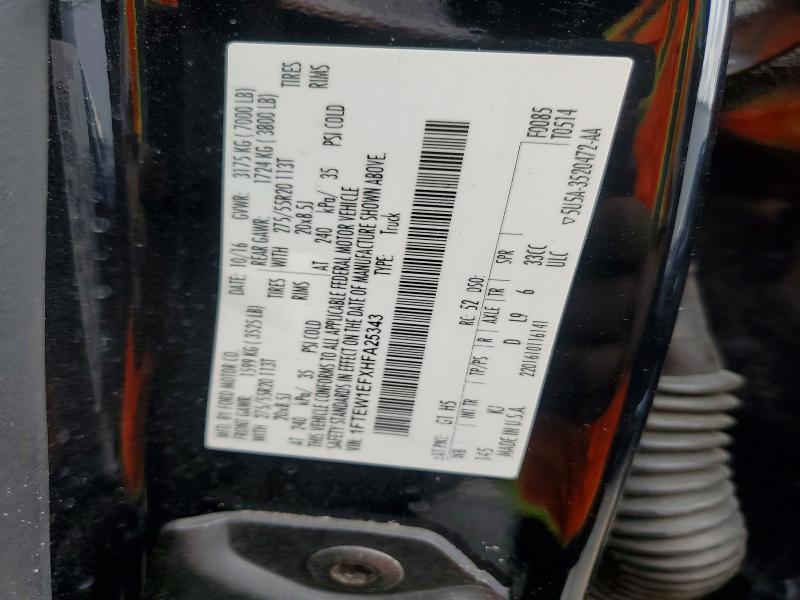 2017 Ford F150 მანქანა იყიდება აუქციონზე, vin: 1FTEW1EFXHFA25343, აუქციონის ნომერი: 79267595