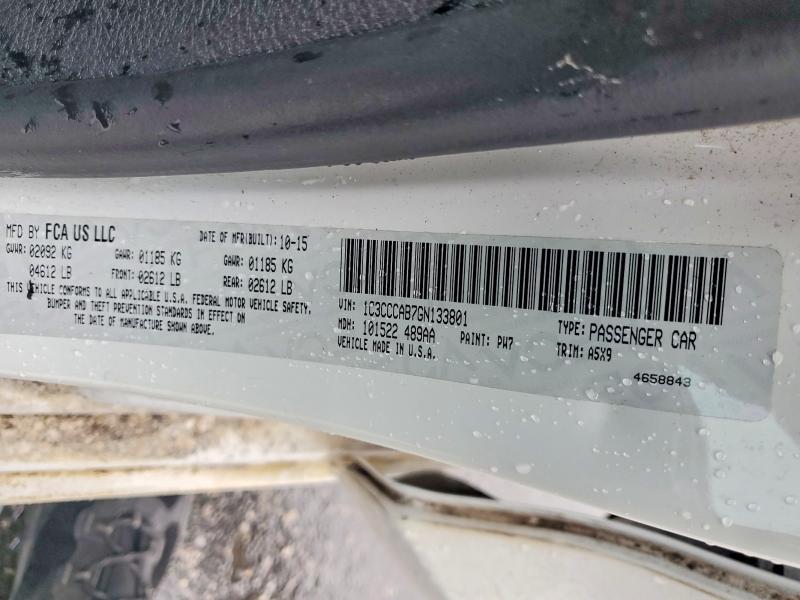 2016 Chrysler 200 მანქანა იყიდება აუქციონზე, vin: 1C3CCCAB7GN133801, აუქციონის ნომერი: 79447455