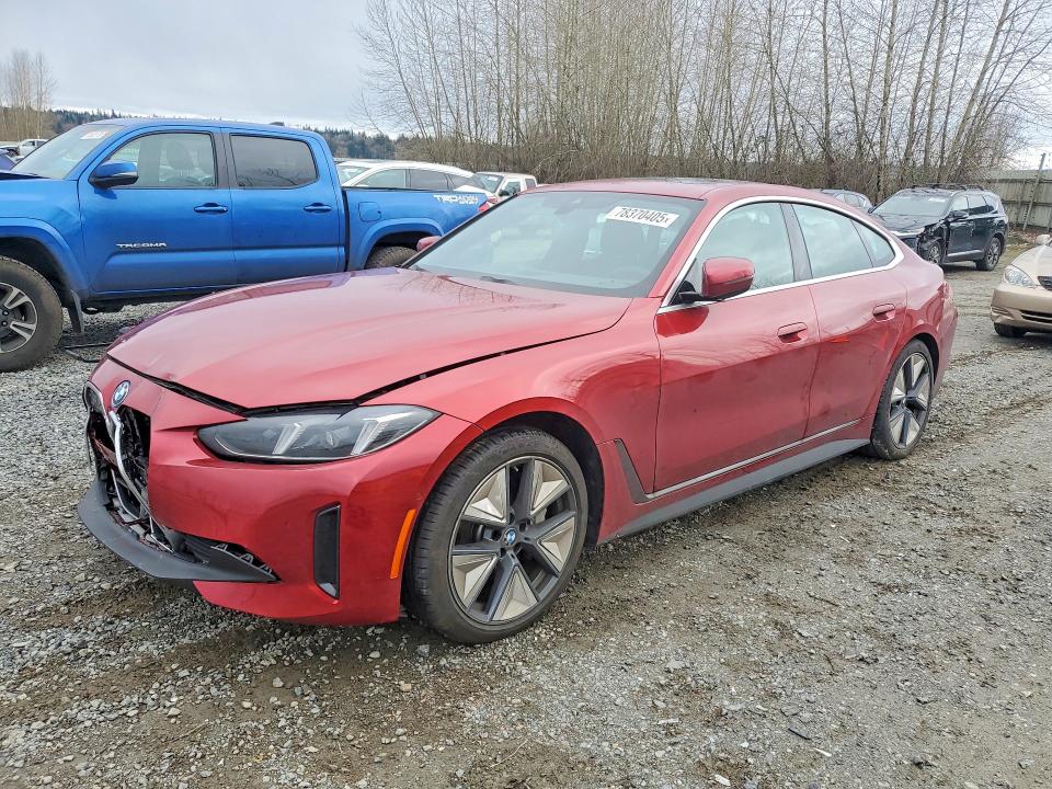 2025 Bmw I4 მანქანა იყიდება აუქციონზე, vin: WBY43HD09SFU78272, აუქციონის ნომერი: 78370405
