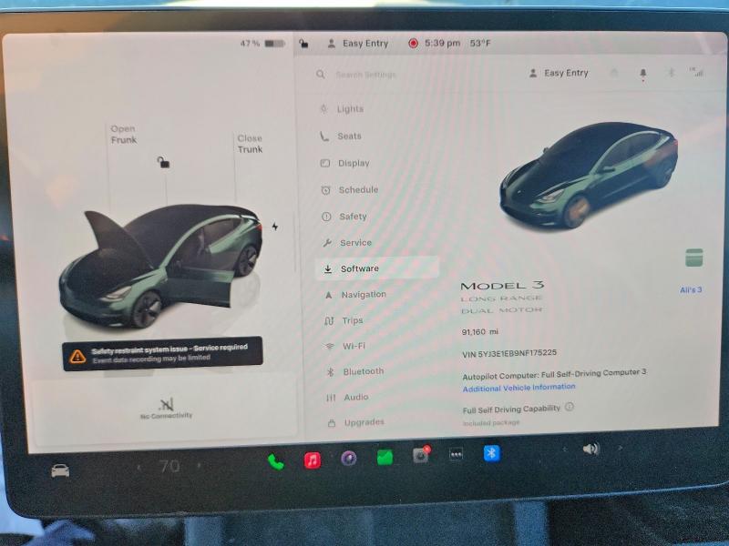 Aukcja sprzedaży 2022 Tesla Model 3, vin: 5YJ3E1EB9NF175225, numer aukcji: 76190245