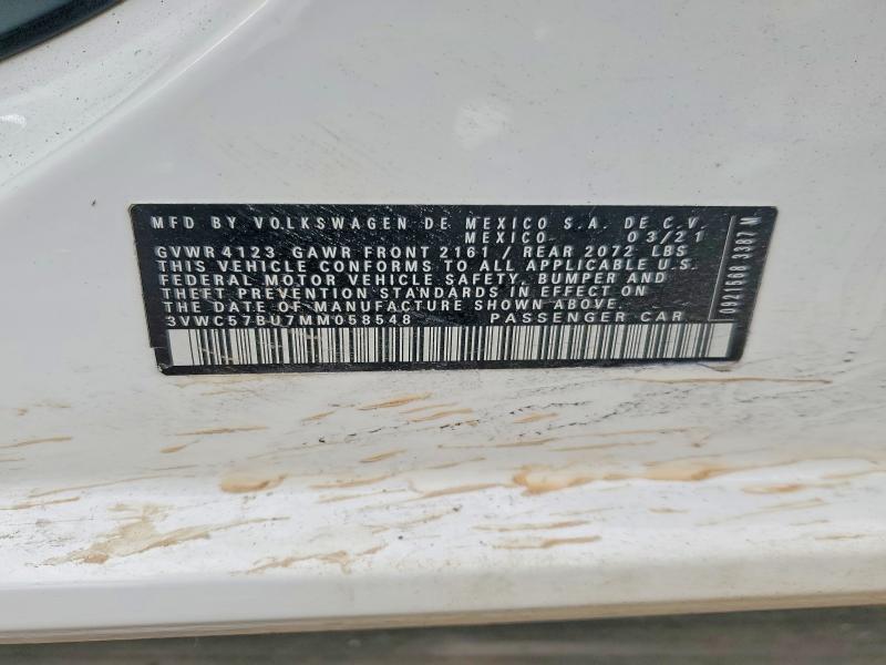 Aukcja sprzedaży 2021 Volkswagen Jetta, vin: 3VWC57BU7MM058548, numer aukcji: 78049835