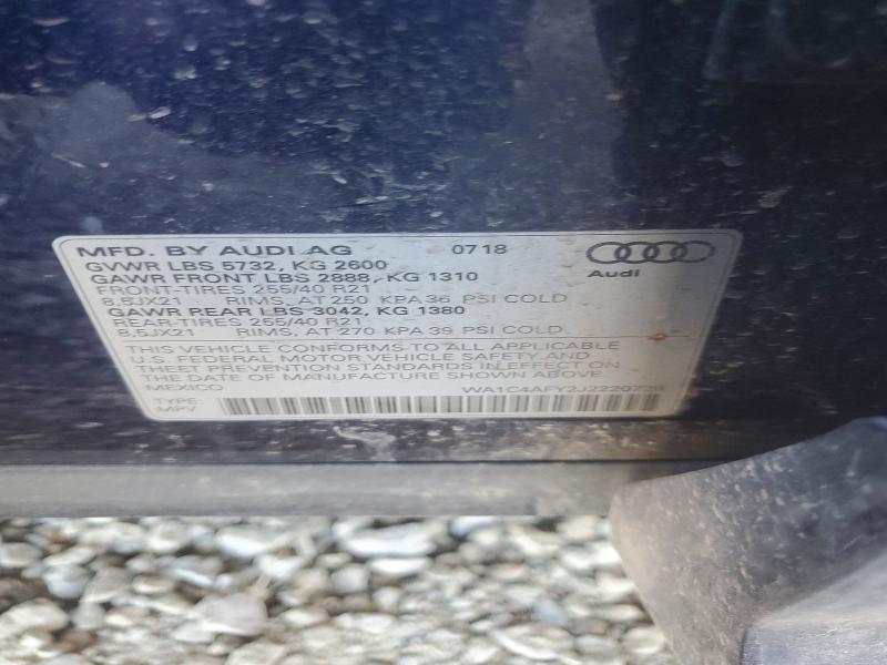 79203365 :رقم المزاد ، WA1C4AFY2J2220728 vin ، 2018 Audi Sq5 مزاد بيع