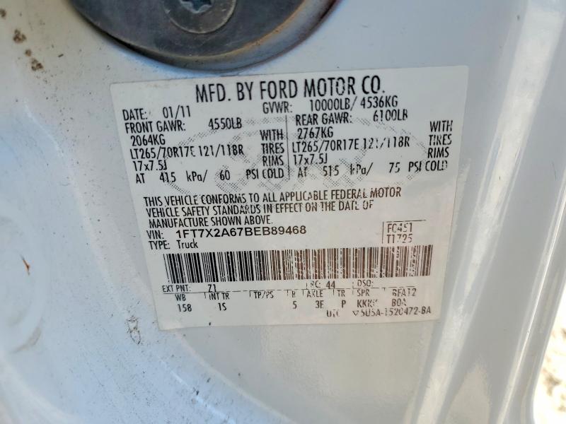 Продаж на аукціоні авто 2011 Ford F250, vin: 1FT7X2A67BEB89468, номер лоту: 75530935
