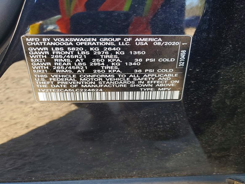 Aukcja sprzedaży 2020 Volkswagen Atlas Cross Sport, vin: 1V2TE2CA5LC224624, numer aukcji: 76265895