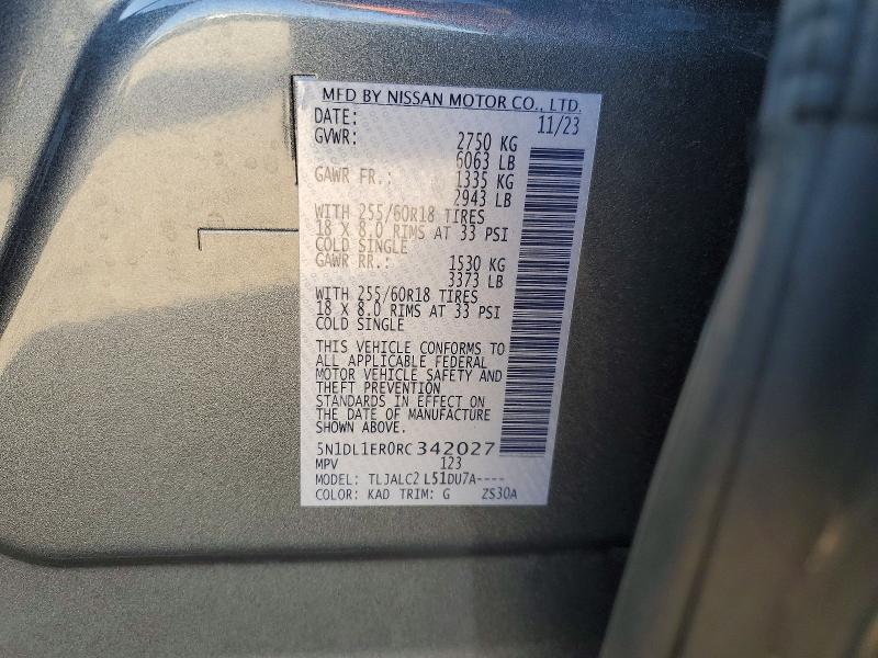 Aukcja sprzedaży 2024 Infiniti Qx60, vin: 5N1DL1ER0RC342027, numer aukcji: 78757775