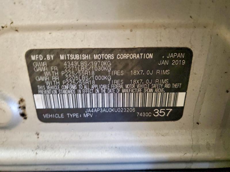 Продаж на аукціоні авто 2019 Mitsubishi Outlander Sport, vin: JA4AP3AU0KU023206, номер лоту: 76417085