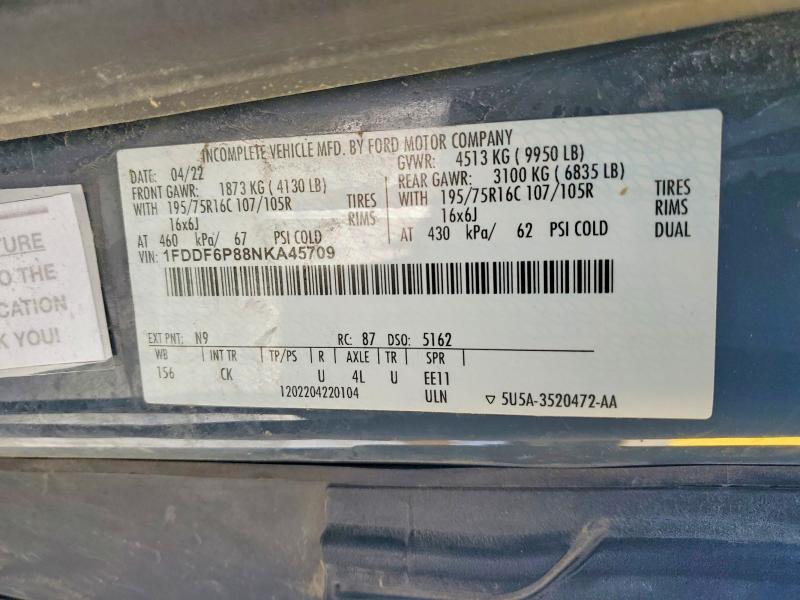 Продажа на аукционе авто 2022 Ford Transit, vin: 1FDDF6P88NKA45709, номер лота: 73105605