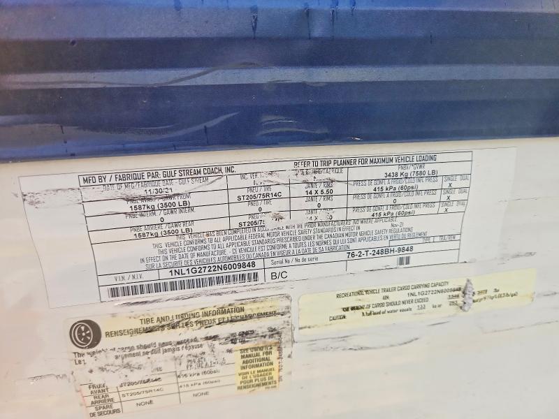 Aukcja sprzedaży 2022 Gulf Craft Inc. Ameri-lite, vin: 1NL1G2722Y6009848, numer aukcji: 75257585